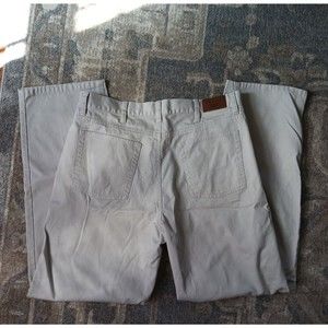 LL Bean Mens Corduroy Pants Size 35x32 Light Beige 100% Cotton Dress Casual